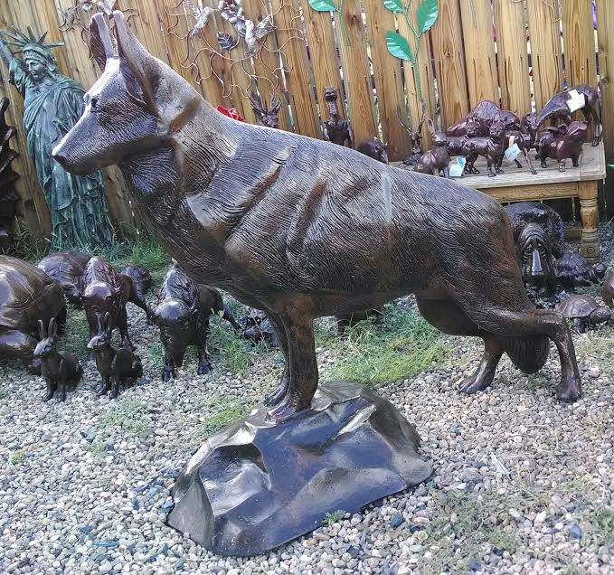 German Shepherd on Rock