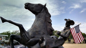 Rearing Bronco & Rider, Lg.