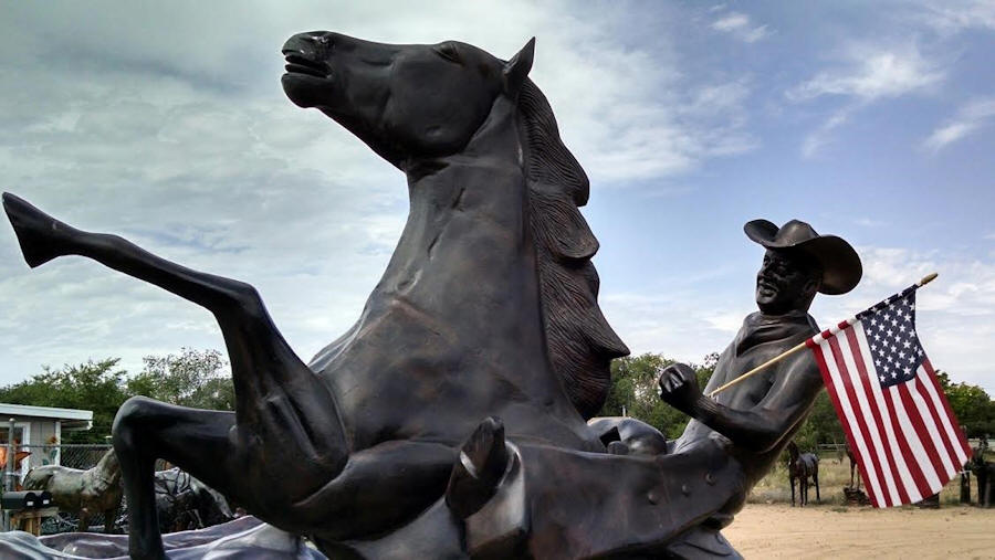 Rearing Bronco & Rider, Lg.