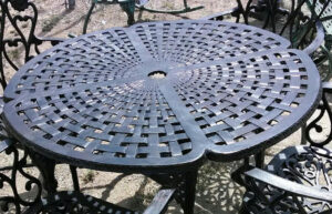 Basket Weave Table in bronze