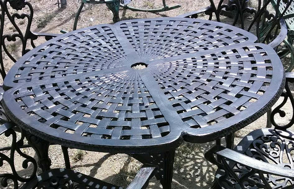 Basket Weave Table in bronze