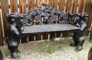 Bear Bench in bronze