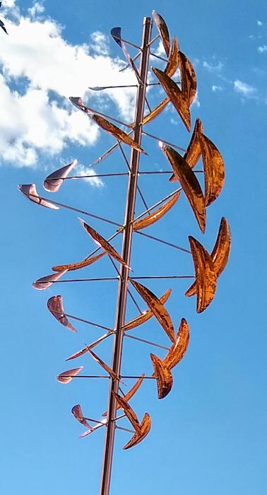 Copper Kinetic Wind Art